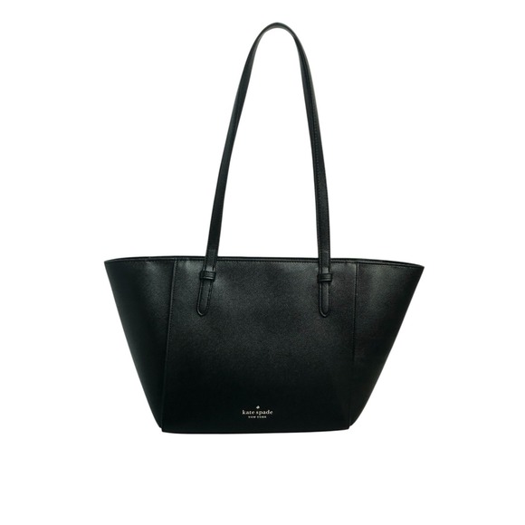 Kate Spade New York Becca Large Tote Black Saffiano Top Zipper Closure NWT